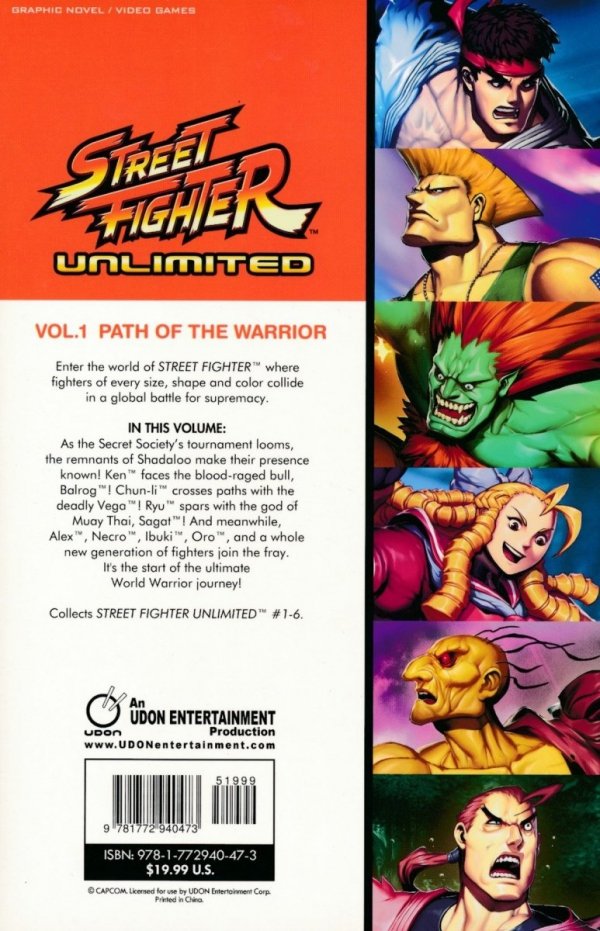 STREET FIGHTER UNLIMITED VOL 01 PATH OF THE WARRIOR TP [9781772940473]