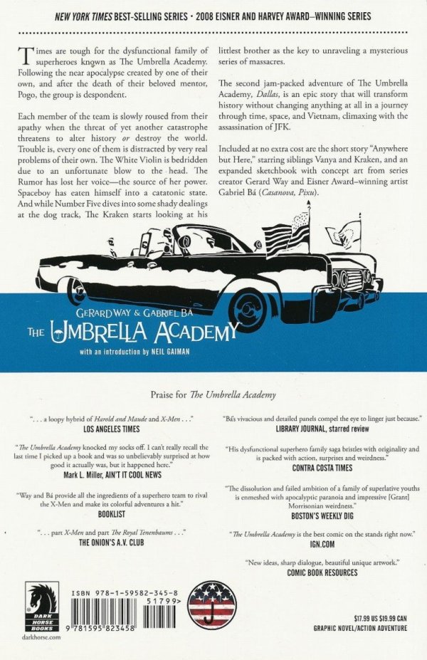 UMBRELLA ACADEMY VOL 02 DALLAS TP [9781595823458]