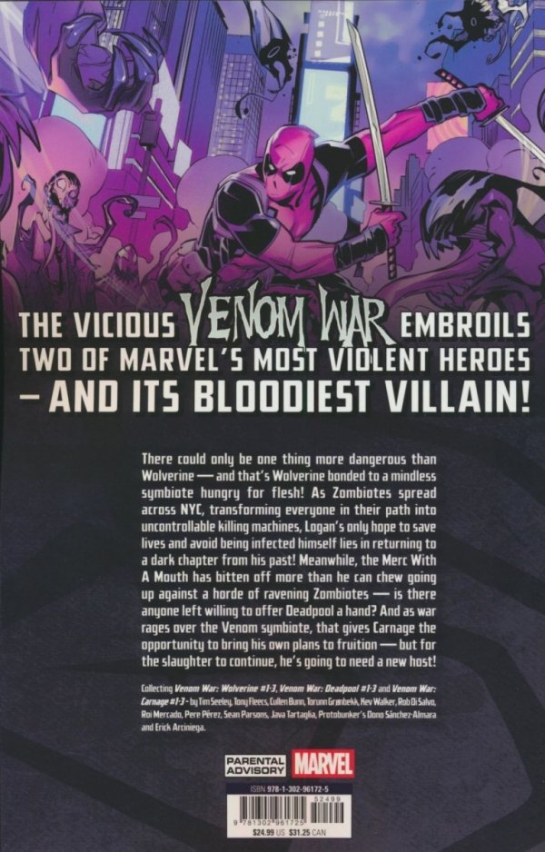 VENOM WAR WOLVERINE DEADPOOL TP [9781302961725]