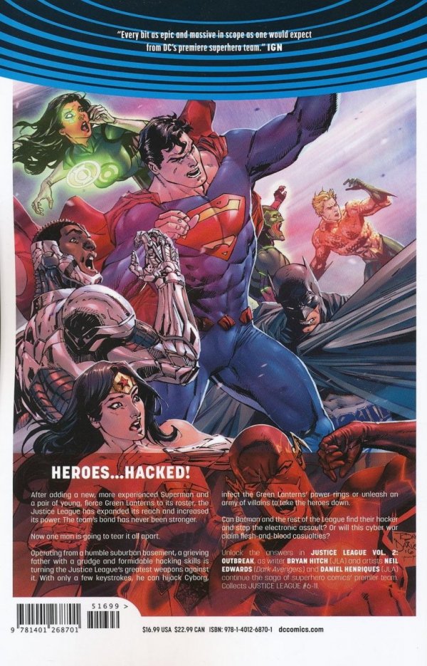JUSTICE LEAGUE VOL 02 OUTBREAK TP [9781401268701]