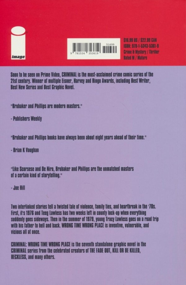 CRIMINAL VOL 07 WRONG TIME WRONG PLACE TP [9781534353619]