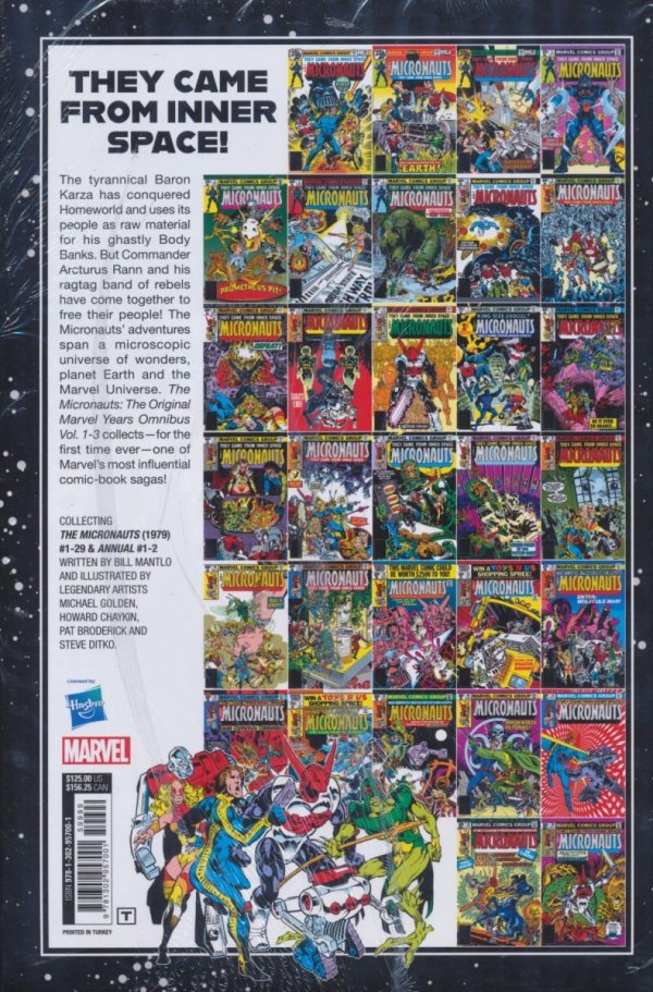 MICRONAUTS THE ORIGINAL MARVEL YEARS OMNIBUS VOL 01 HC [VARIANT] [9781302957001] **promocja TOMY**