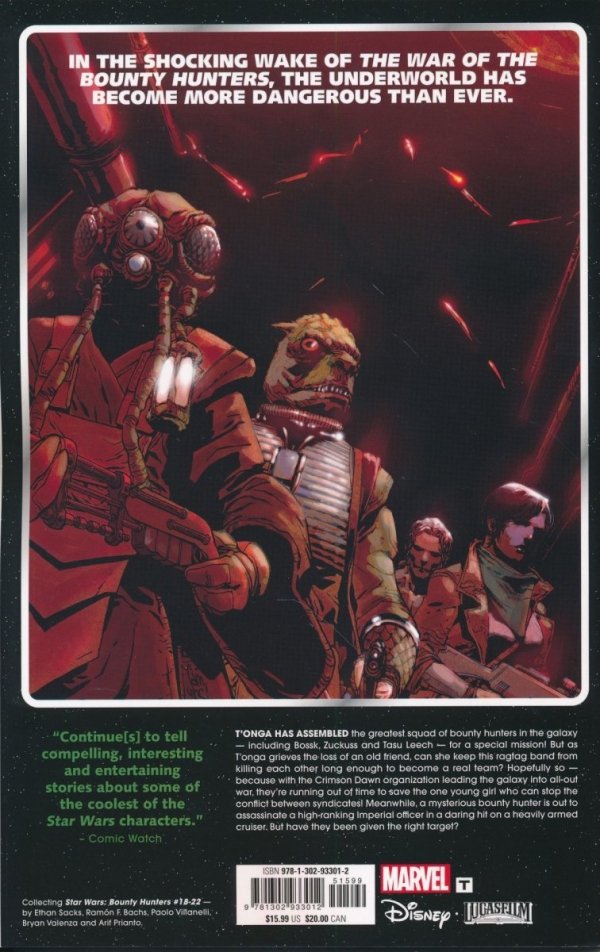 STAR WARS BOUNTY HUNTERS VOL 04 CRIMSON REIGN TP [9781302933012] **promocja TOMY**