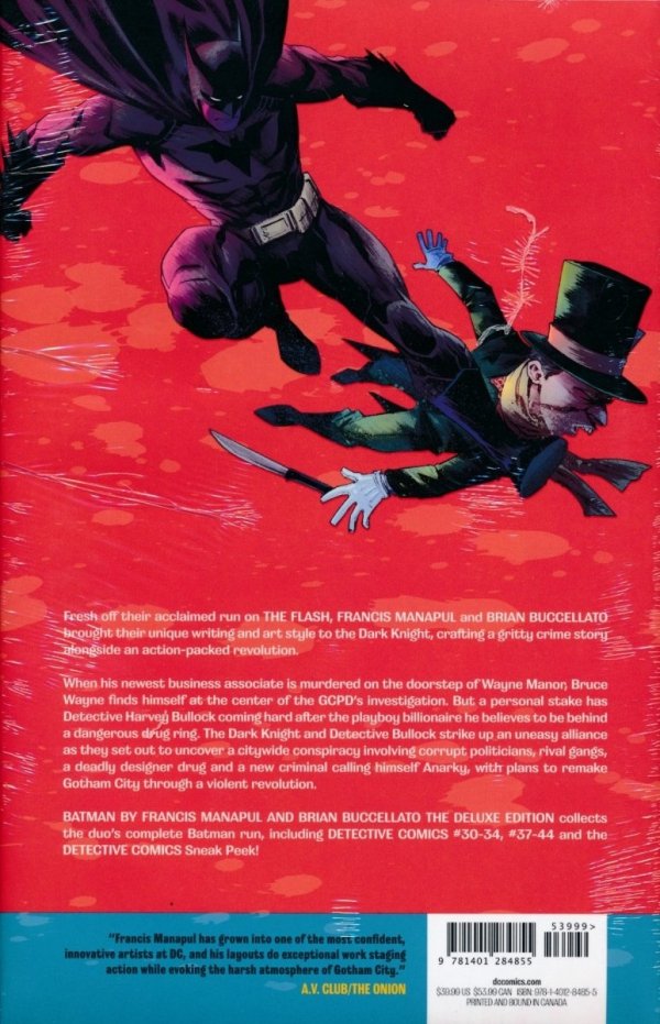 BATMAN BY FRANCIS MANAPUL AND BRIAN BUCCELLATO THE DELUXE EDITION HC [9781401284855]