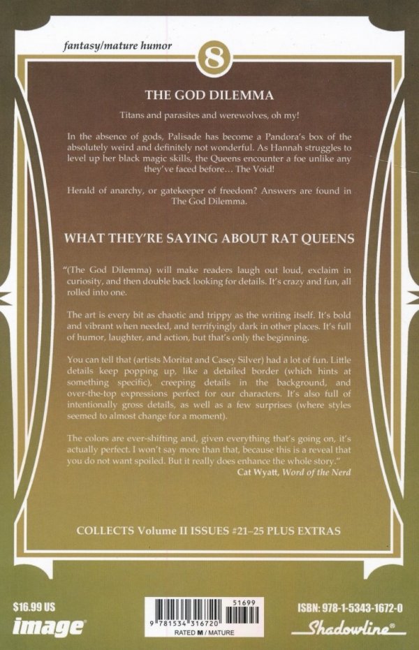 RAT QUEENS VOL 08 THE GOD DILEMMA TP [9781534316720]