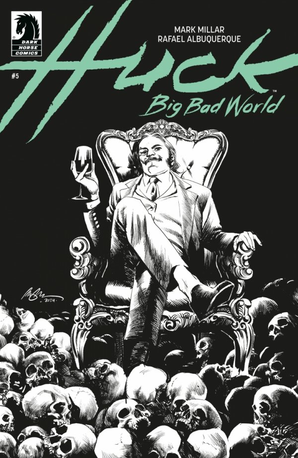 HUCK BIG BAD WORLD #5 CVR B B&W RAFAEL ALBUQUERQUE [76156801215600521]