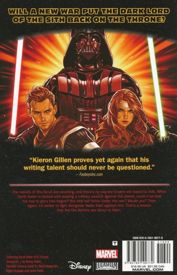 STAR WARS DARTH VADER VOL 03 SHU-TORUN WAR TP [9780785199779] **OFERTA SPECJALNA**