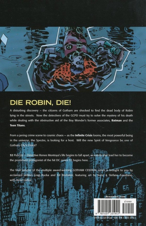 GOTHAM CENTRAL VOL 04 CORRIGAN TP [9781401231941] **OFERTA SPECJALNA**