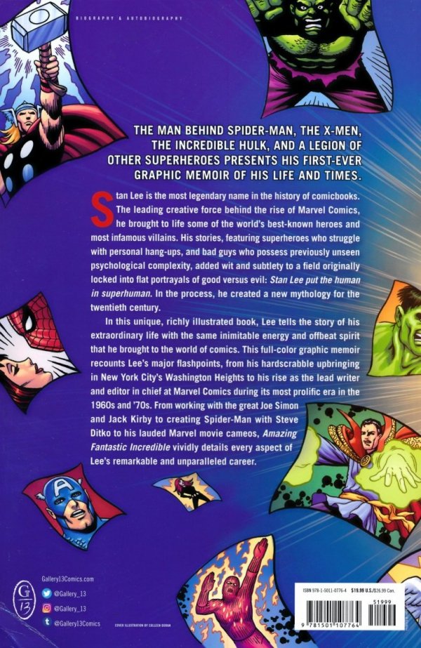 AMAZING FANTASTIC INCREDIBLE STAN LEE AND PETER DAVID AND COLEEN DORAN TP [9781501107764] **promocja TOMY**