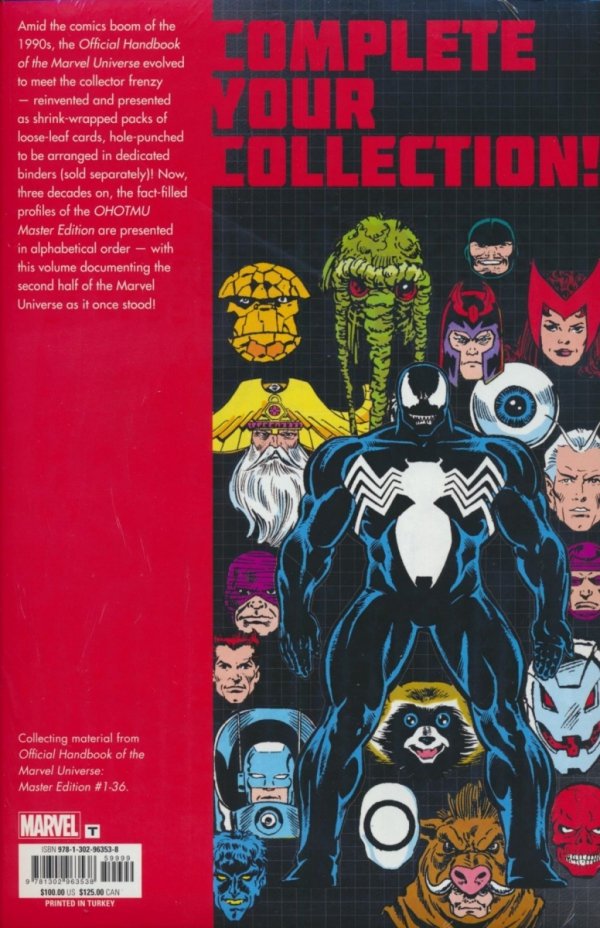 OFFICIAL HANDBOOK OF THE MARVEL UNIVERSE MASTER EDITION OMNIBUS VOL 02 HC [VARIANT] [9781302963538] **OFERTA SPECJALNA**