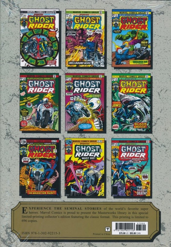 MARVEL MASTERWORKS GHOST RIDER VOL 02 HC [VARIANT] [9781302922153]
