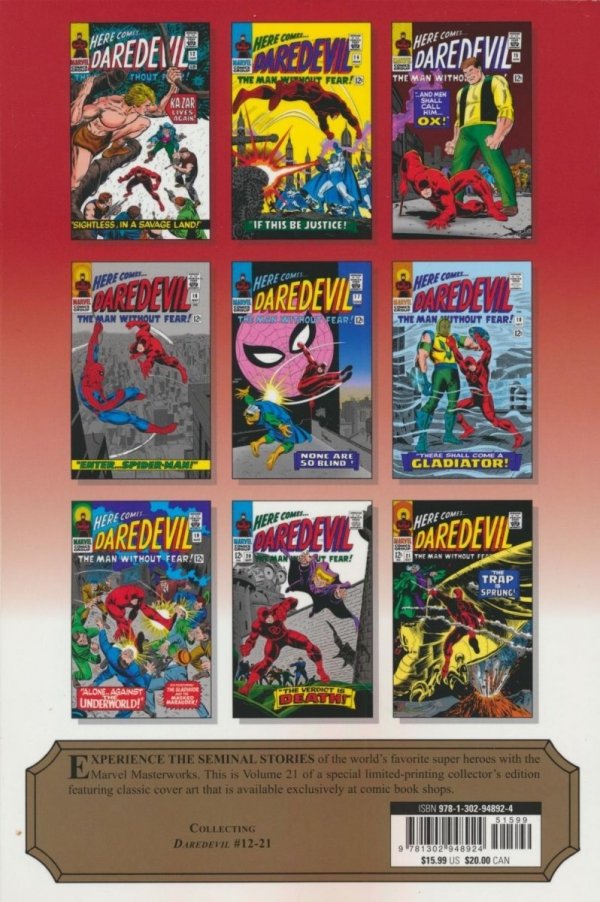 MIGHTY MARVEL MASTERWORKS DAREDEVIL ALONE AGAINST THE UNDERWORLD TP [VARIANT] [9781302948924] **OFERTA SPECJALNA**