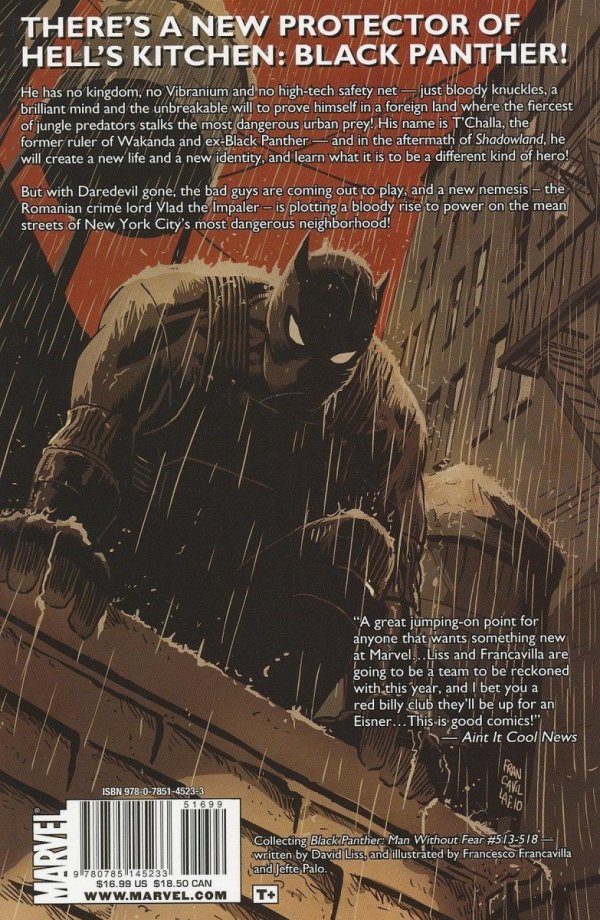 BLACK PANTHER THE MAN WITHOUT FEAR VOL 01 URBAN JUNGLE TP [9780785145233] **OFERTA SPECJALNA**