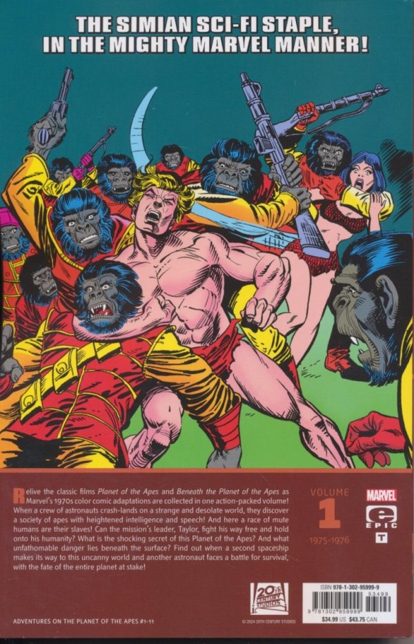 PLANET OF THE APES ADVENTURES EPIC COLLECTION THE ORIGINAL MARVEL YEARS TP [9781302959999] **promocja TOMY**