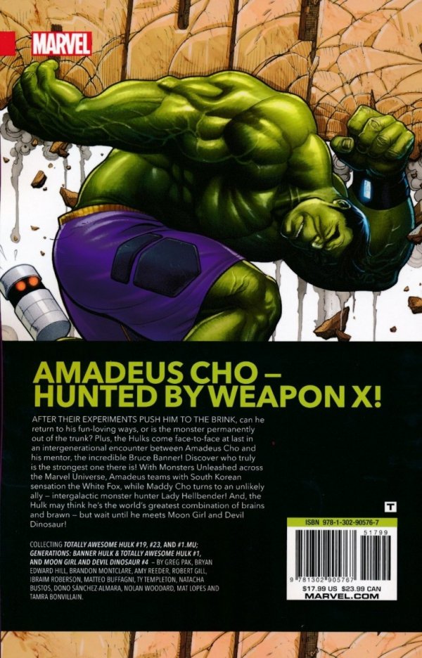 TOTALLY AWESOME HULK VOL 04 MY BEST FRIENDS ARE MONSTERS TP [9781302905767]