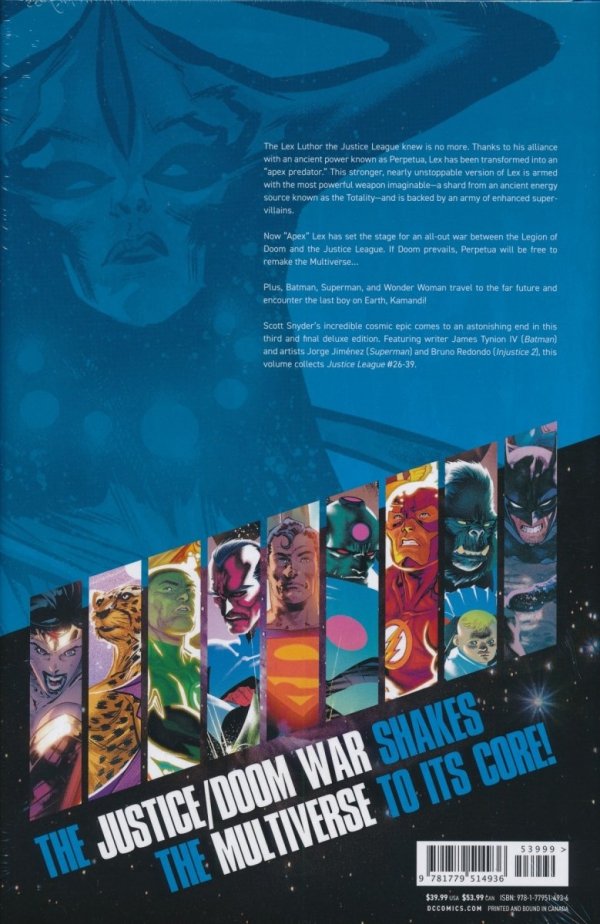 JUSTICE LEAGUE BY SCOTT SNYDER THE DELUXE EDITION VOL 03 HC [9781779514936] **promocja TOMY**