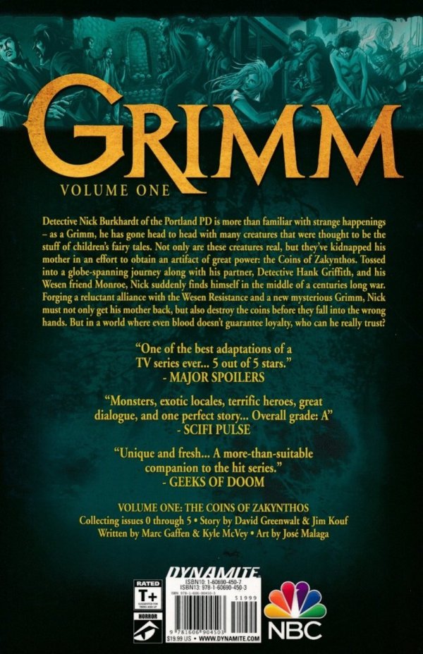GRIMM VOL 01 THE COINS OF ZAKYNTHOS TP [9781606904503] **promocja TOMY**