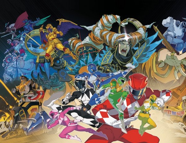 MIGHTY MORPHIN POWER RANGERS RITAS REWIND #1 C VARIANT FULL ART FOIL GAME ART [84428401271301031]