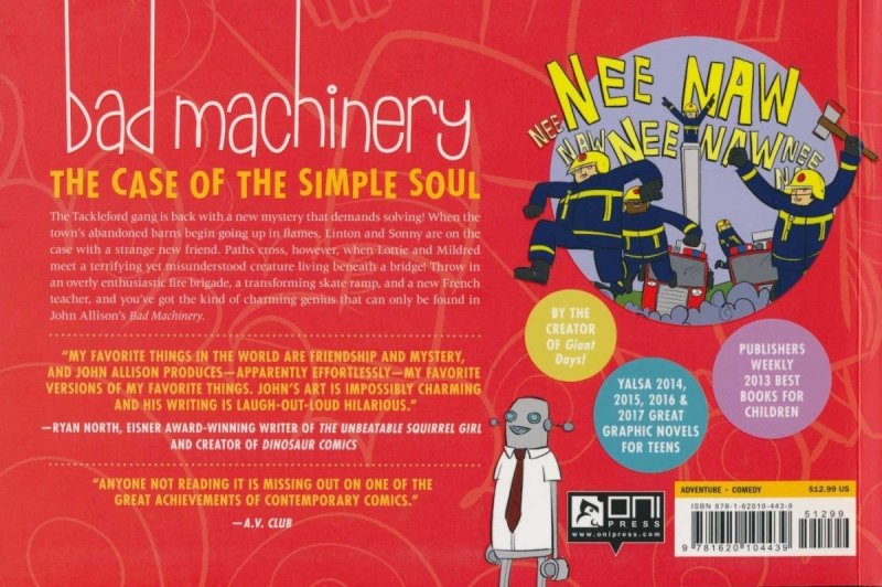BAD MACHINERY VOL 03 THE CASE OF THE SIMPLE SOUL SC [9781620104439]
