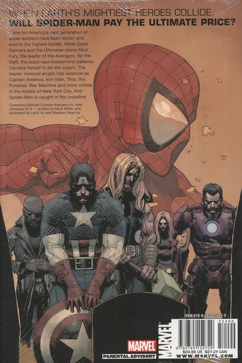 ULTIMATE COMICS AVENGERS VS NEW ULTIMATES DEATH OF SPIDER-MAN HC [9780785152729]