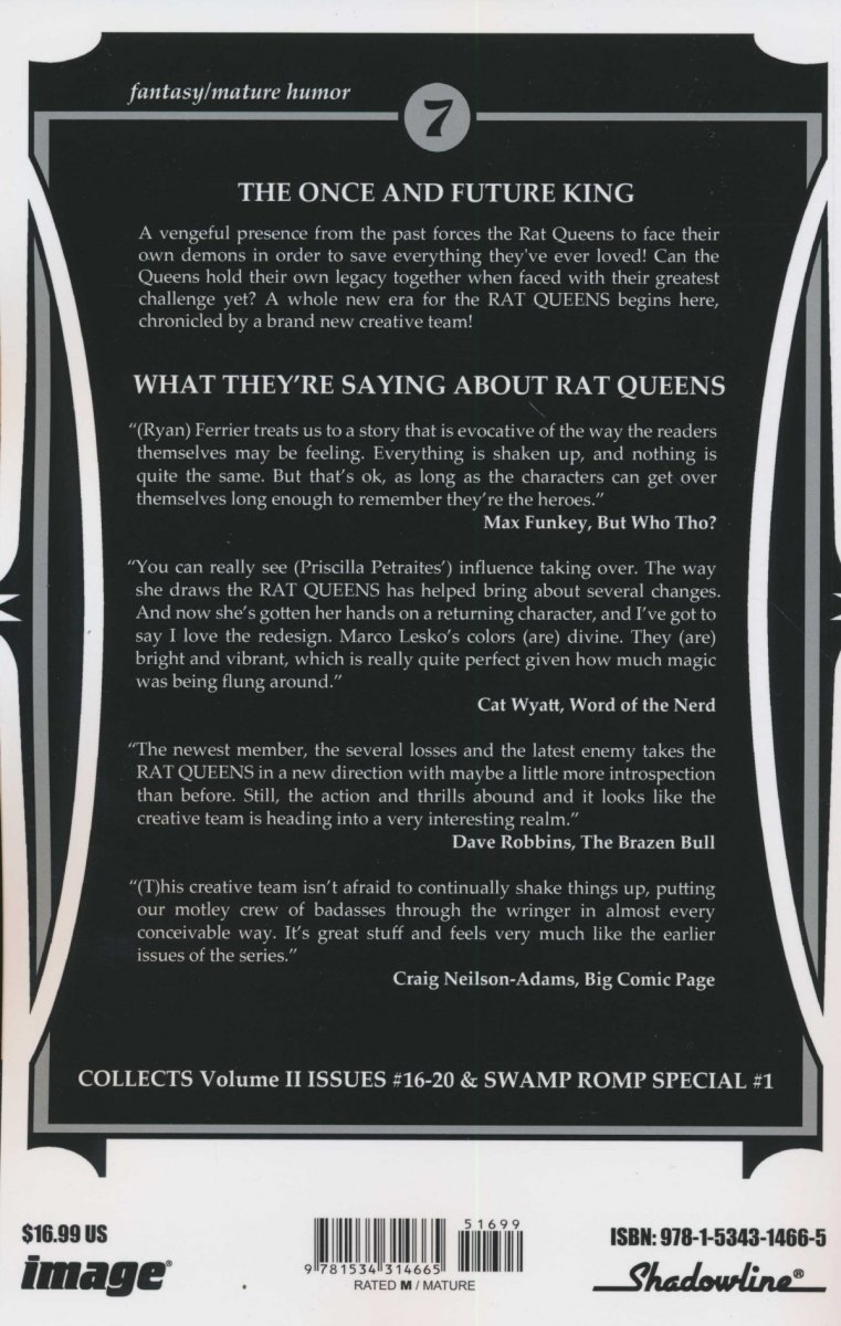 RAT QUEENS VOL 07 THE ONCE AND FUTURE KING SC [9781534314665]