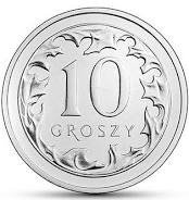 10 Groszy gr 2015 mennicza z woreczka 