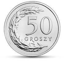 50 Groszy gr 2021 mennicza z woreczka 