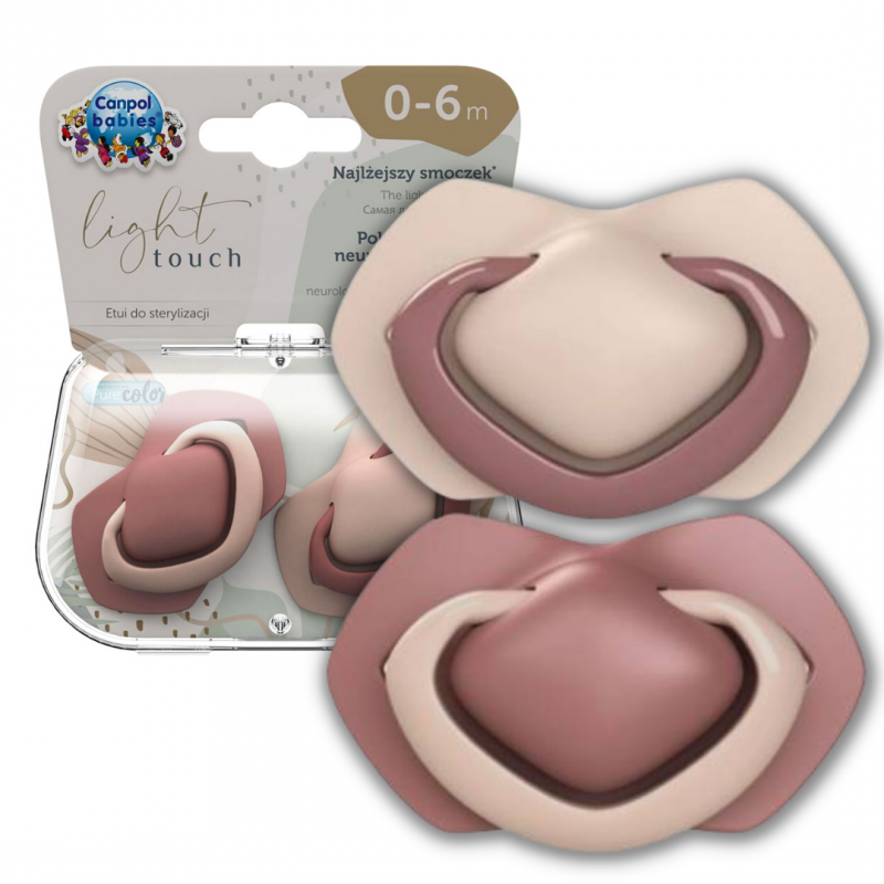 Smoczki Canpol +18  różowe 2szt 22/657