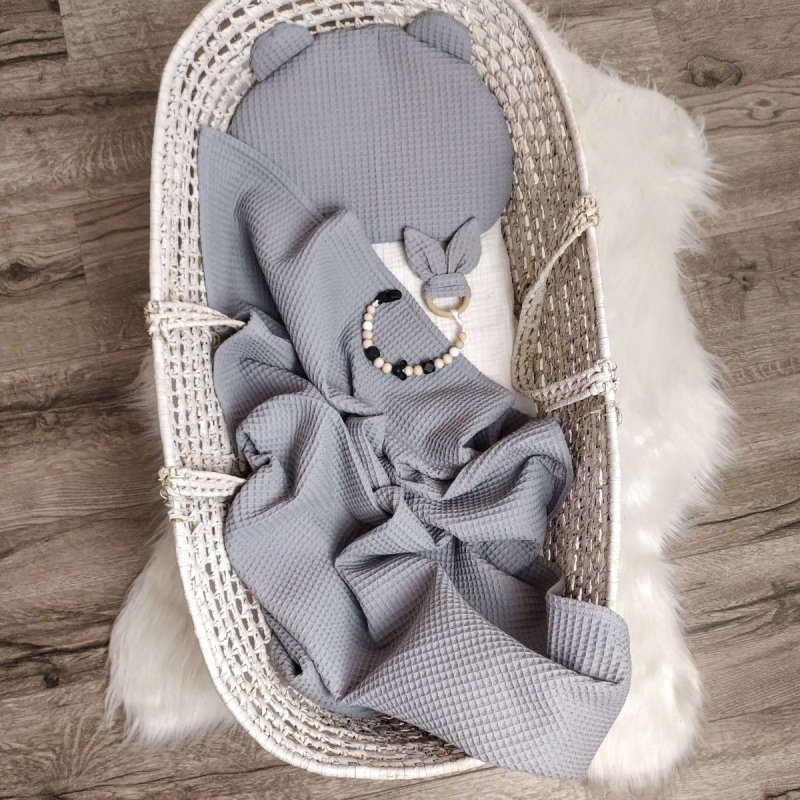 Zestaw prezent BABYSHOWER - szary