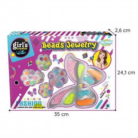 WOOPIE ART&amp;FUN Zestaw do Robienia Biżuterii Bransoletek Wisiorków Pierścionków Kolczyków z Motylkami