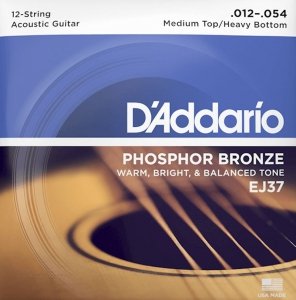 Struny D'ADDARIO Phosphor Bronze EJ37 (12-54)12str