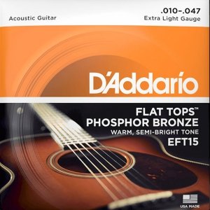 Struny D'ADDARIO Flat Tops Phosphor EFT15 (10-47)