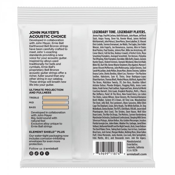 Struny ERNIE BALL 2350 Bell Bronze (10-50)