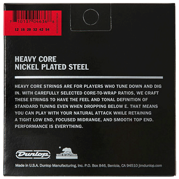 Struny DUNLOP Heavy Core (12-54)