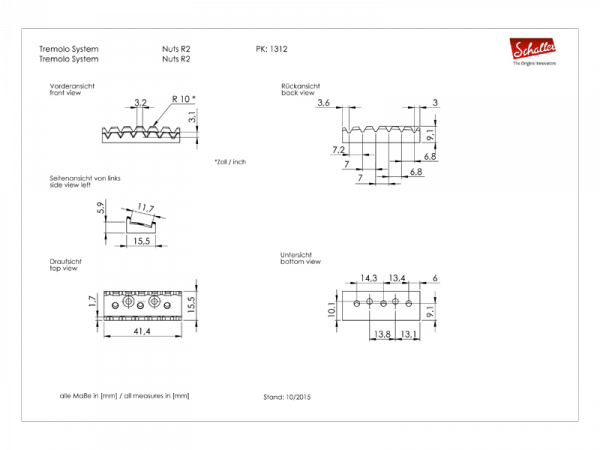 Blokada strun SCHALLER R2 (BC)