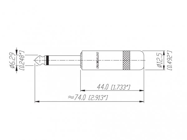 REAN NYS224G złącze jack 6,3mm (mono)