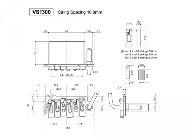 Tremolo WILKINSON by Gotoh VS1300 (GD)