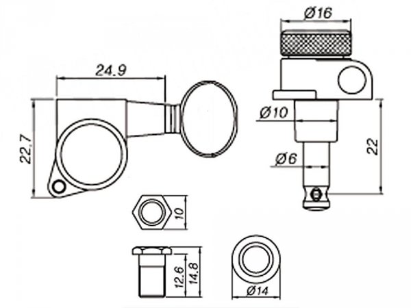 Klucz blokowany VPARTS Pro VGX-07SC (BK, L)