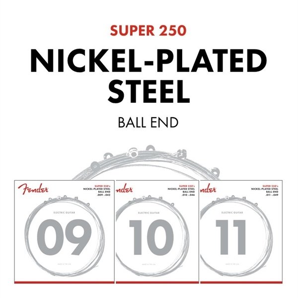 Struny FENDER Super 250XS Nickel-Plated (08-38)