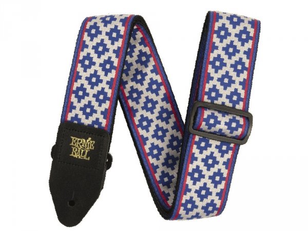 Pasek gitarowy ERNIE BALL Blue Crux Jacquard