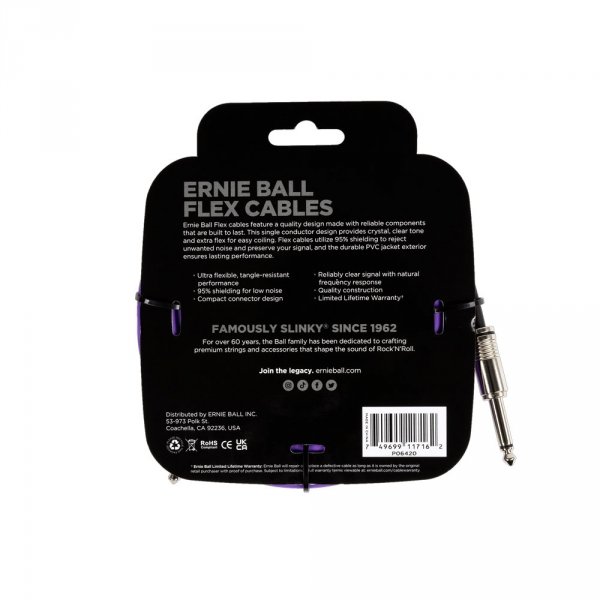 Kabel gitarowy ERNIE BALL 6420 Flex Cable (6,10m)