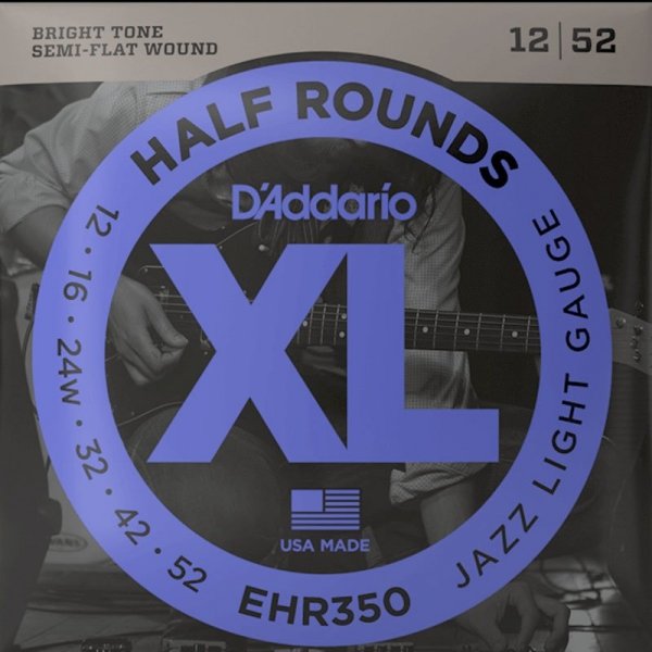 Struny D'ADDARIO Half Rounds EHR350 (12-52)