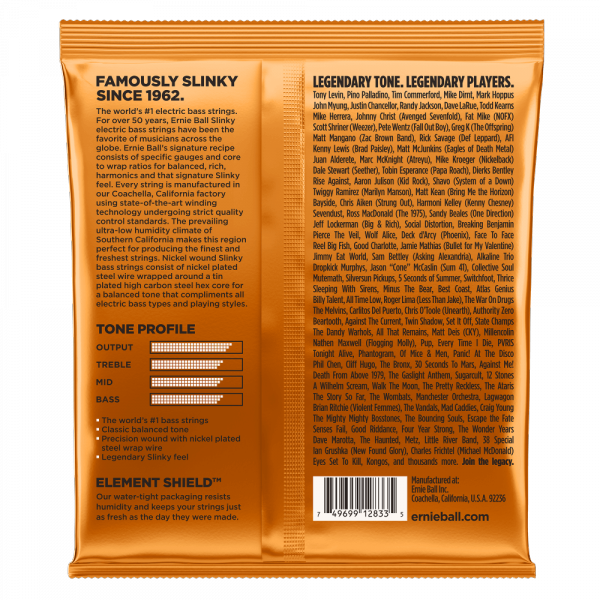 Struny ERNIE BALL 2833 Bass Slinky (45-105)