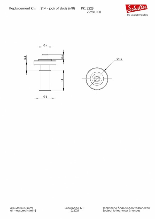 Mostek rolkowy SCHALLER STM reverse M8 (RU)