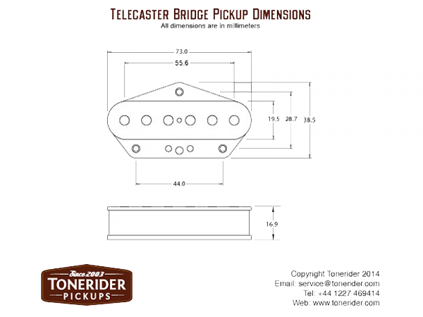 TONERIDER Alnico II Blues Tele Set (N)