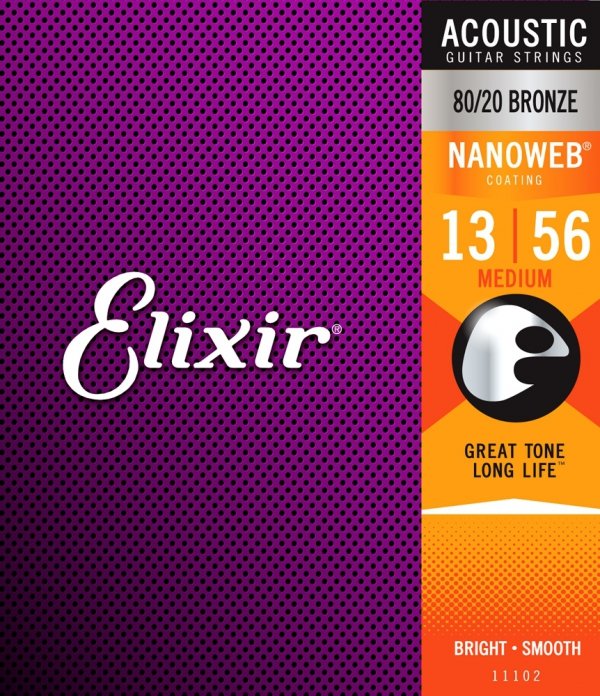 Struny ELIXIR NanoWeb 80/20 Bronze (13-56)