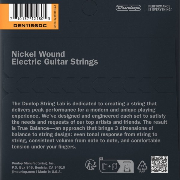 Struny DUNLOP Nickel Plated Steel Drop C (11-56)