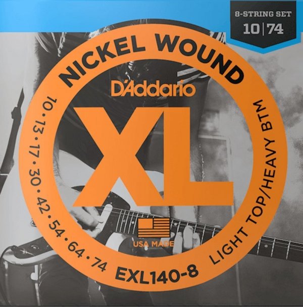 Struny D'ADDARIO XL Nickel EXL140-8 (10-74) 8str.