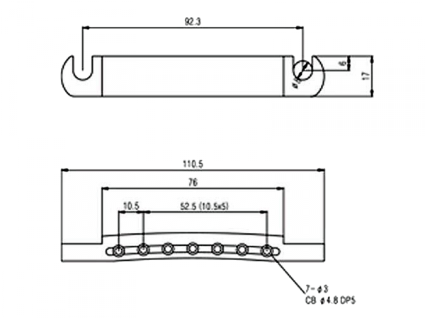 zaczep strun 7str VPARTS TA-007 (BN)