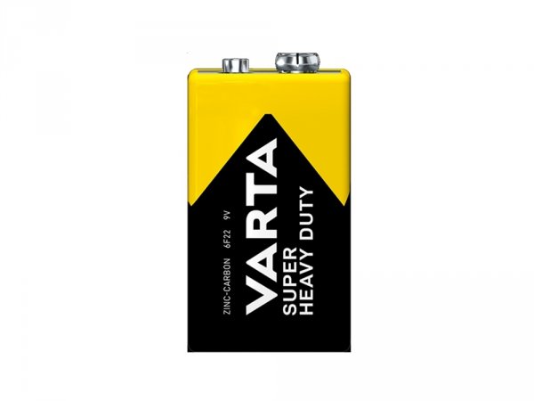 Bateria 9V VARTA 6F22 Super Heavy Duty
